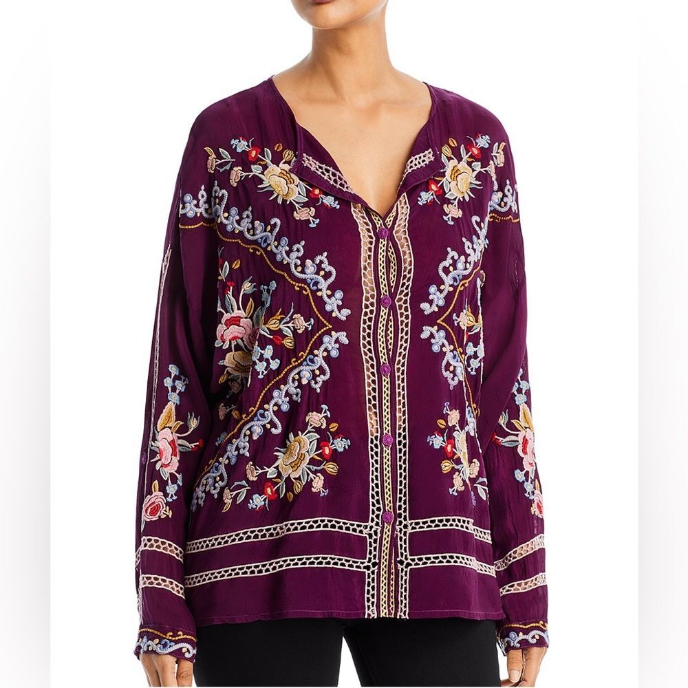 Johnny Was Carmen Button-Up Blouse in Jam, NWT, Size L - Picture 13 of 16